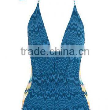 deep v-neck Halterneck crochet-knit swimsuit halter tops