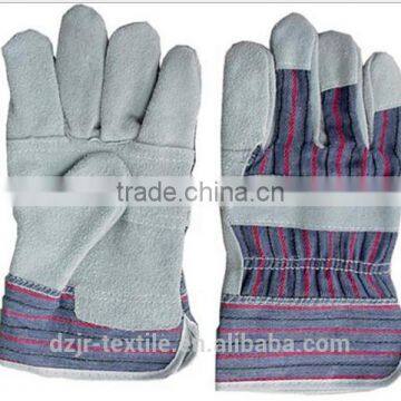 Regular quality cow split construction leather glove for working