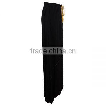 Ankle Length Asymmetrical Skirt Pattern With Drawstring and High Waist photo-3