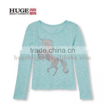 Fancy Color 58% Cotton/42% Polyester Girls Knitted Sweater
