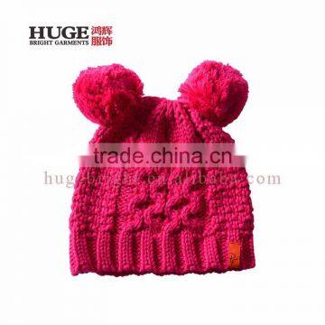 Knitting Model Hot Selling 50% Acrylic 50% Cotton Beanie Hat