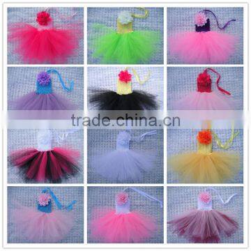 Hot Sale Ballet Tutus for Sale/ Crochet Top Tutus With Flower/girls Pettiskirt Dress Birthday Party Dress Tutu Wholesale photo-3