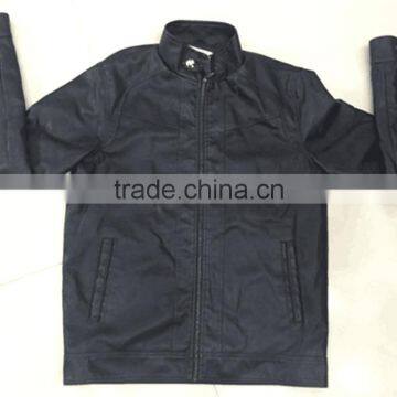 Pu leather jacket zipper up jacket winter coat man