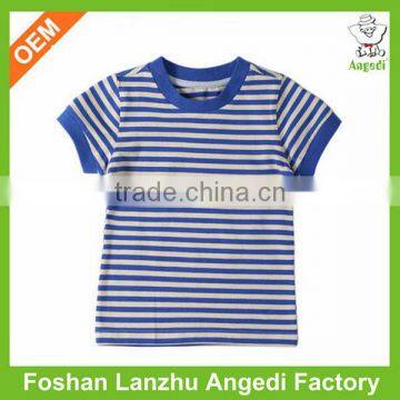 fty High quality kids strips single jersey short sleeve army sailor style navy t shirt in promotion fast delivery