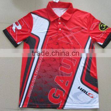 Mens Polo Shirts Customized Logo, Sublimation Buttons/Short Zippers Shirts photo-2