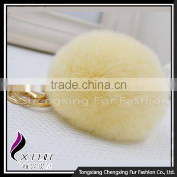 CX-R-09 Genuine Rex Rabbit Fur Promotion Keychain photo-4