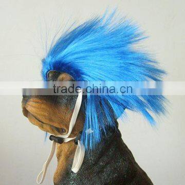 Blue amazing wig pet dog cat Wigs handsome pet wig