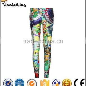 Hot Spring Winter Fitness Bright Rainbow Milk Silk Spandex Nylon Ladies Custom Digital Galaxy Print Leggings