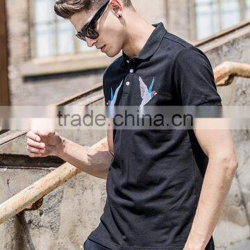 Mens Private Label Cotton Comfortable New Style Bird Printing Fabrics for Polo Shirts photo-2
