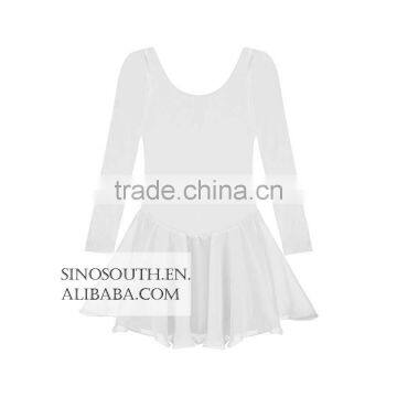 2017 New Arrival Solid Color Long Sleeve Girls Leotard Dance Leotards Dress photo-5