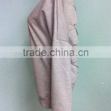 China Suppliers Garments in Terry Without Hood O-neck Cheap Design Hot Stamp Slim Fitted Plain Dyed for Women Sweatshirt Hoodies photo-3