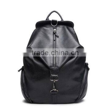 High quality fashion design black backpack for lady