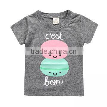 S17510A 2017 Summer Kids Girls T-Shirts Short Sleeve Top Tee Cotton T-Shirts photo-5
