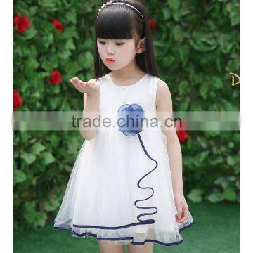 2017 New Summer Flower Tulle Teen Girl Wedding Party Dress photo-2