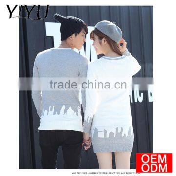 Custom Winter Spring Red Color Block Christmas Knit Pattern Couple Sweater photo-3