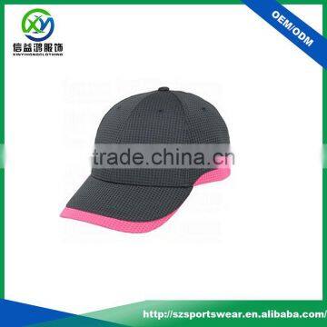 Custom Contrast Color 100%polyester Mesh Sport Hat / Golf Caps For women