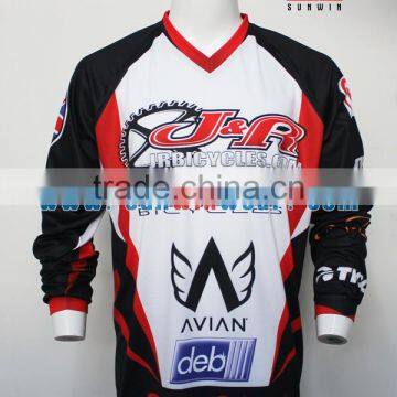 Custom Brand Name Sportswear V-neck BMX Jerseys photo-6
