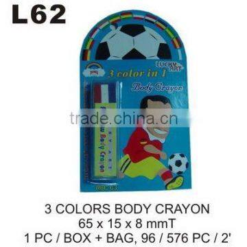 L62 3 COLOR BODY CRAYON