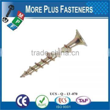 Made in Taiwan Yellow Zinc Black Phosphate Coarse Phillip Twin Fine Thread Zinc Drywall Screw photo-4