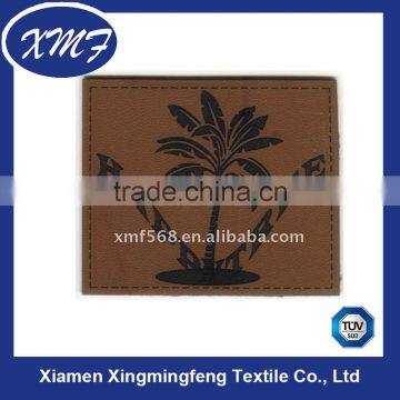 PU Cutting Leather Labels with Metal