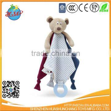 Brown Bear Activity Doudou with Teething Ring