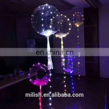 New arrivals 2018 wedding decoration party hyaline flashing led light up bobo balloons for hot sale MFJ-0101