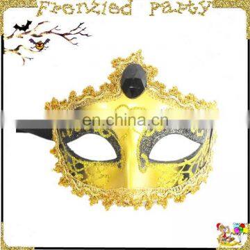 Purple Flower Venetian plastic PVC Eye gold mask