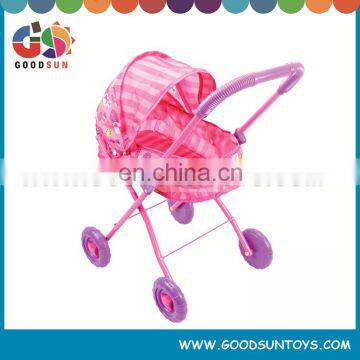 Baby doll stroller with car seat metal doll carts for kids playing