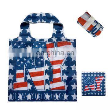 Low price polyester shopping bag foldable shopping bag reusable