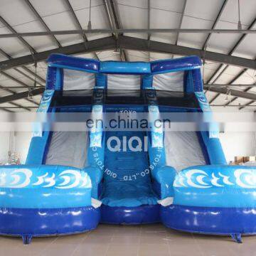 China Double lane rental inflatable water slides