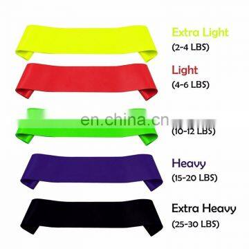 Fashion Quality Workout Strength Yoga Fitness 5 Level Resistance Mini Bands Set