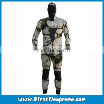 Reef Vertigo Stealth 3D Printing Style Open Cell Wetsuit Spearfishing Suits With Hooded