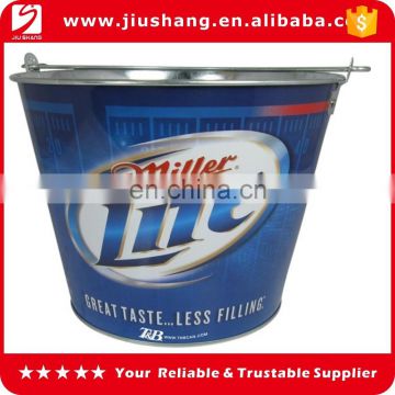 custom round shape champagne tin ice bucket for parties