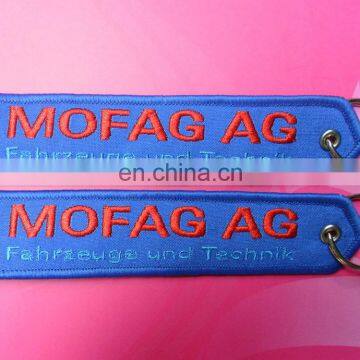 Custom Cheap Wholesale Yellow Overlock Embroidered Keychain photo-6