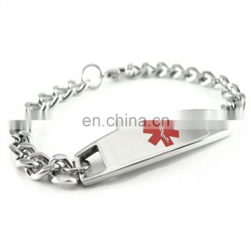 silver plated bracelet with engraved metal plates