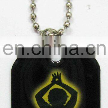 Custom metal dog tag with chain