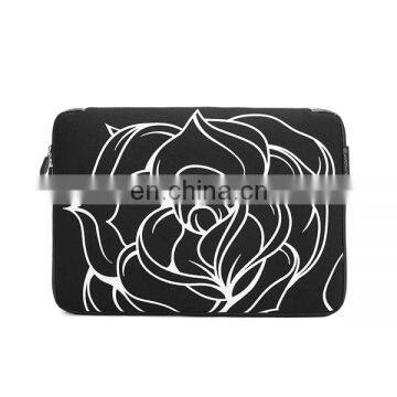 rose flower printing portable neoprene laptop bag