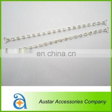 6.5" single row silver rhinestone bikini connector