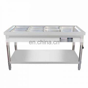 OEM 6 PAN Floor ElectricBainMarieFood Warmer/Buffet Stainless steel Hot Soup food warmer for sale