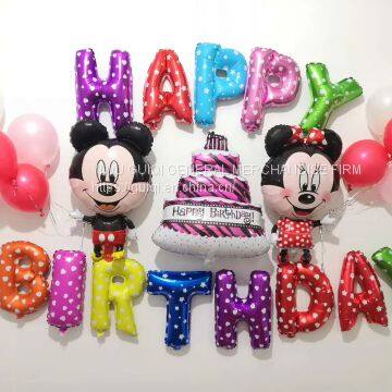 birthday balloon set foil balloon helium balloon mylar balloon party balloon mickey balloon minie balloon