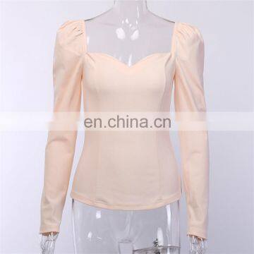 Women Plain Long Sleeve Tops Blouses and t Shirts photo-5