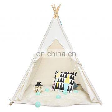 OEM Small Tree Stripe Canvas Play Teepee Tent for Kids 100% Cotton