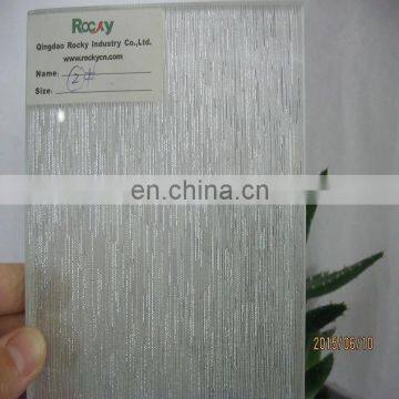 5+5MM low iron toughened laminated glass with fabric interlayer