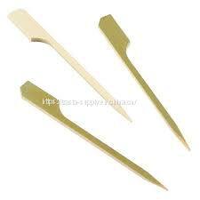 Bamboo Paddle Skewers 12cm x100 Bamboo Gun Shaped Paddle Skewers 12cm/4.75inch