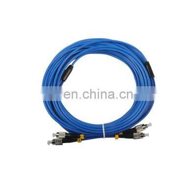 FC Spiral Armored Optical Single Mode Duplex Fiber Optic Patch cord Fiber Jumper Armoured patch cord