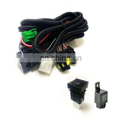 Auto Foglamp Wire Harness With Switch Lighting Wiring System For Use With Oem Switch for  Volkswagen Fox 2014