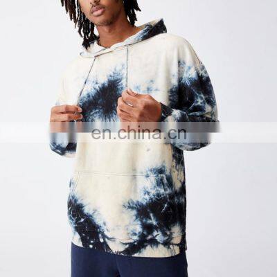 2021 High Quality Wholesale Custom Logo Printed  Cotton Men's Hoodies & Sweatshirts Men Tie Dye Blank Hoodies