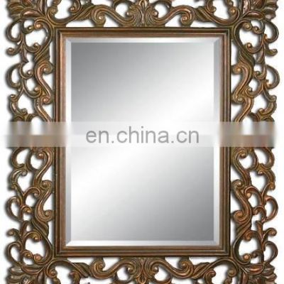 wooden square modern design mirror