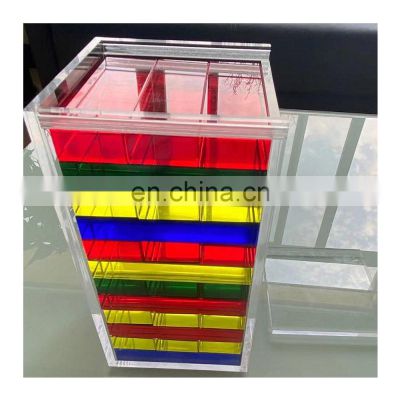 Colorful Acrylic Tumbling Towel Set Custom Building Blocks Set 46 Pieces for Kids and Adults Block Game Set