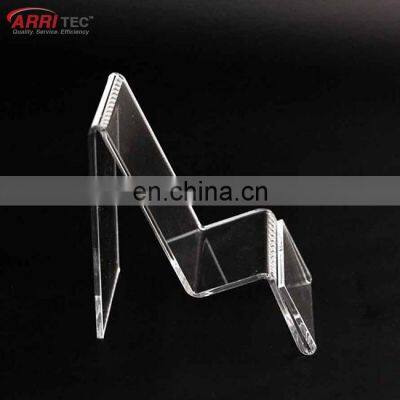 Retail Shop Desktop Phone Display Holder Clear Acrylic Cell Phone Display Stand